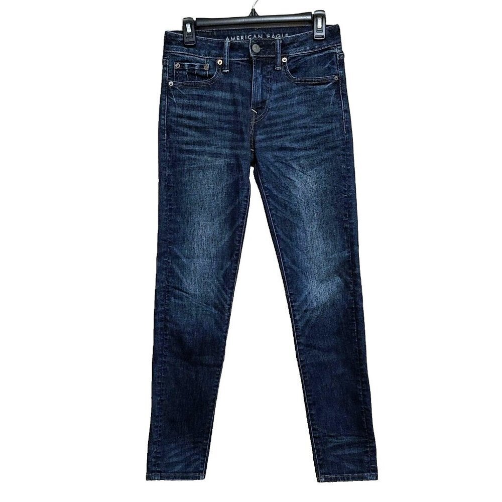 American Eagle Airflex  Skinny Blue Denim Mens Size 28 X 31 Mid Rise Denim